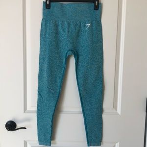 Gymshark Small Teal Leggings. Inseam 25” Excellent Condition!!!